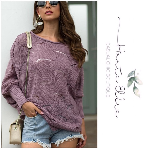 GRACIE- Scalloped Hem Knit Sweater - Picture 5 of 5